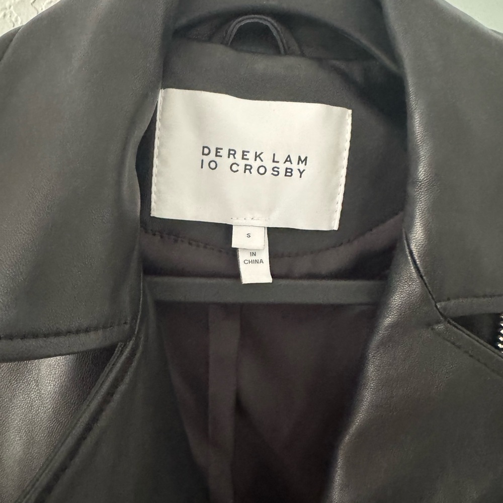 Derek Lam Black Leather Moto Jacket - Picture 5 of 9